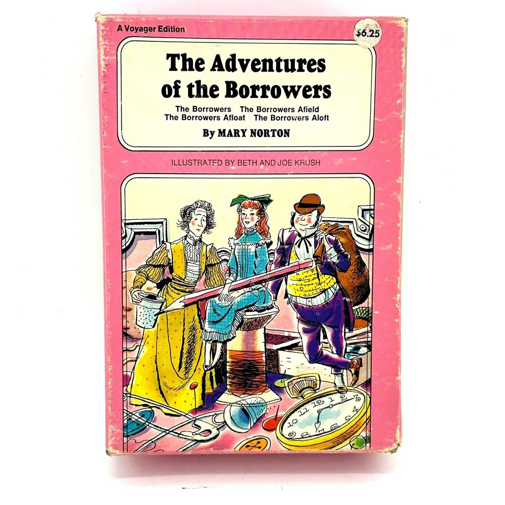 The Adventures of the Borrowers Mary Norton 4 Book Box Set Voyager Edition Vtg
